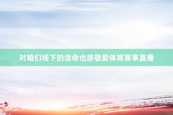 对咱们场下的活命也感敬爱体育赛事直播