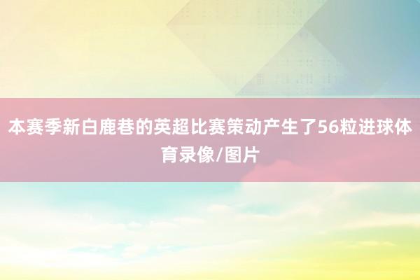 本赛季新白鹿巷的英超比赛策动产生了56粒进球体育录像/图片