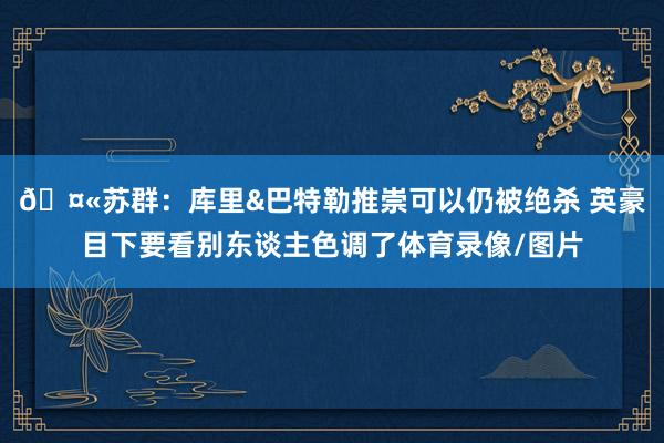🤫苏群：库里&巴特勒推崇可以仍被绝杀 英豪目下要看别东谈主色调了体育录像/图片