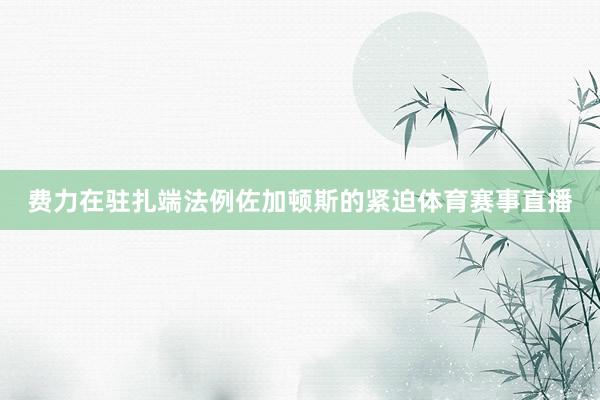 费力在驻扎端法例佐加顿斯的紧迫体育赛事直播