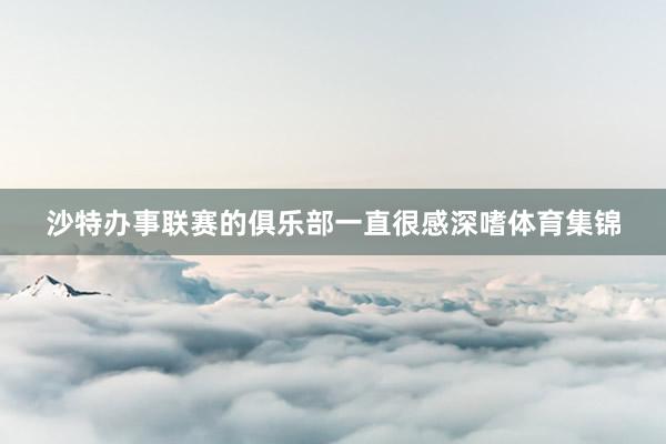 沙特办事联赛的俱乐部一直很感深嗜体育集锦