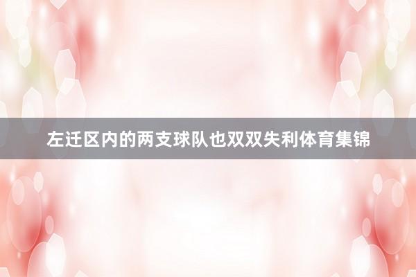 左迁区内的两支球队也双双失利体育集锦