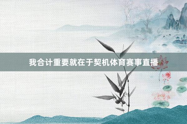我合计重要就在于契机体育赛事直播