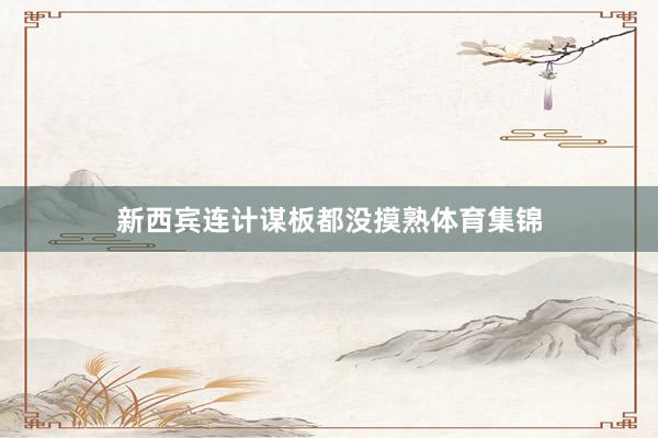 新西宾连计谋板都没摸熟体育集锦