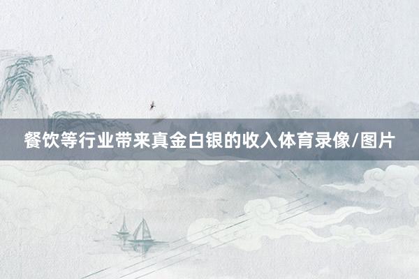 餐饮等行业带来真金白银的收入体育录像/图片