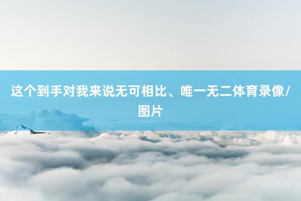 这个到手对我来说无可相比、唯一无二体育录像/图片