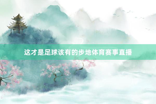 这才是足球该有的步地体育赛事直播
