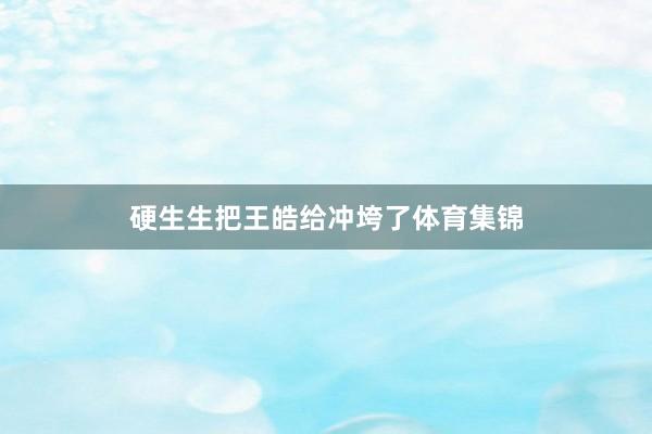 硬生生把王皓给冲垮了体育集锦