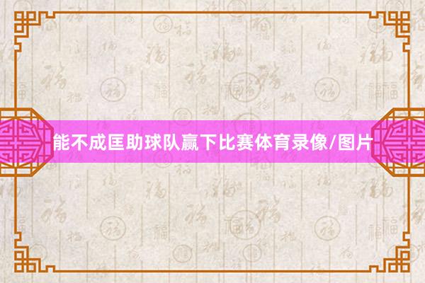 能不成匡助球队赢下比赛体育录像/图片