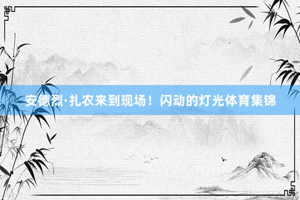安德烈·扎农来到现场！闪动的灯光体育集锦
