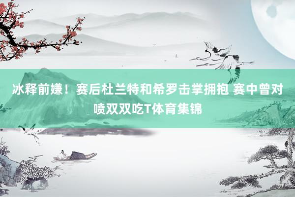 冰释前嫌！赛后杜兰特和希罗击掌拥抱 赛中曾对喷双双吃T体育集锦