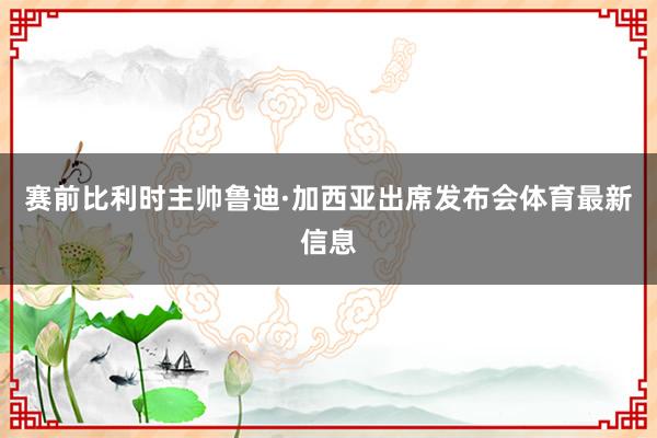 赛前比利时主帅鲁迪·加西亚出席发布会体育最新信息